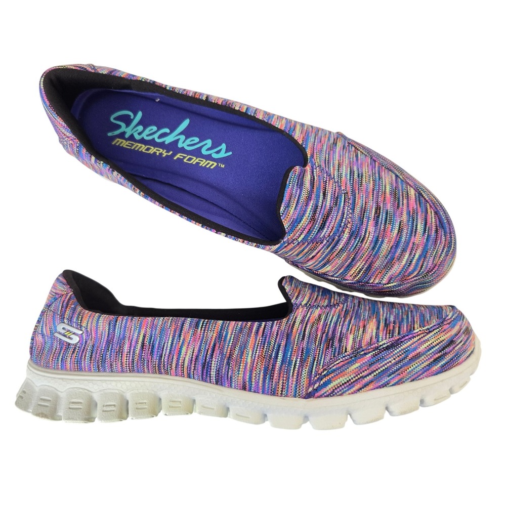 Skechers Memory Foam Multicolor Space Dye Slip On Sneakers 22317WR Womens 9